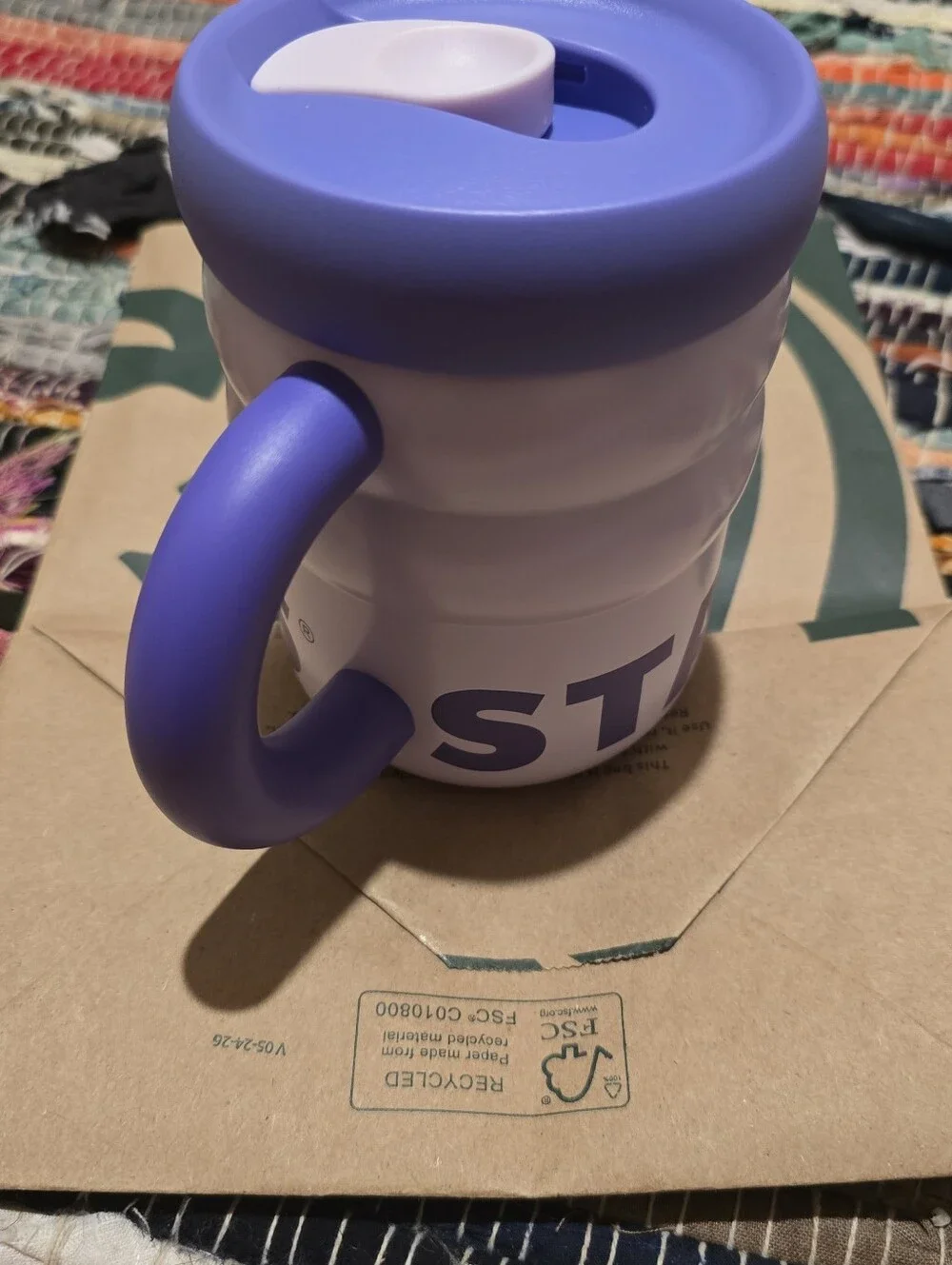 Starbucks Lavender Ripple Mug Stainless Lid Cup Summer 2026